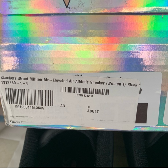 SKECHERS Million Air Elevated Air Black WEDGE SNEAKER SHOES Women’s US 11 M - Picture 9 of 9